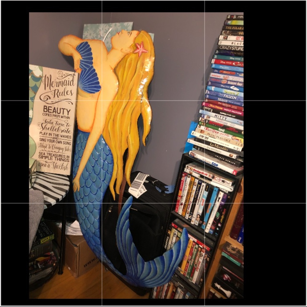 4ft long metal mermaid sign decor decoration